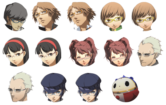 Persona 4 - Battle Conversation Faces