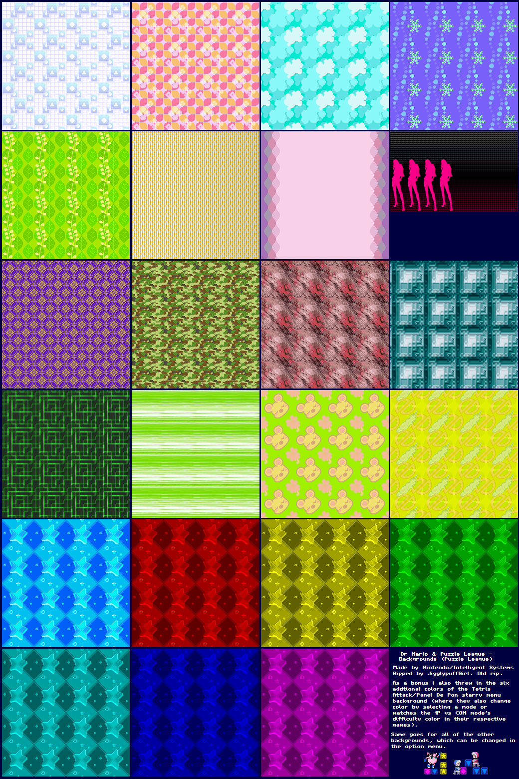 Dr. Mario and Puzzle League - Backgrounds