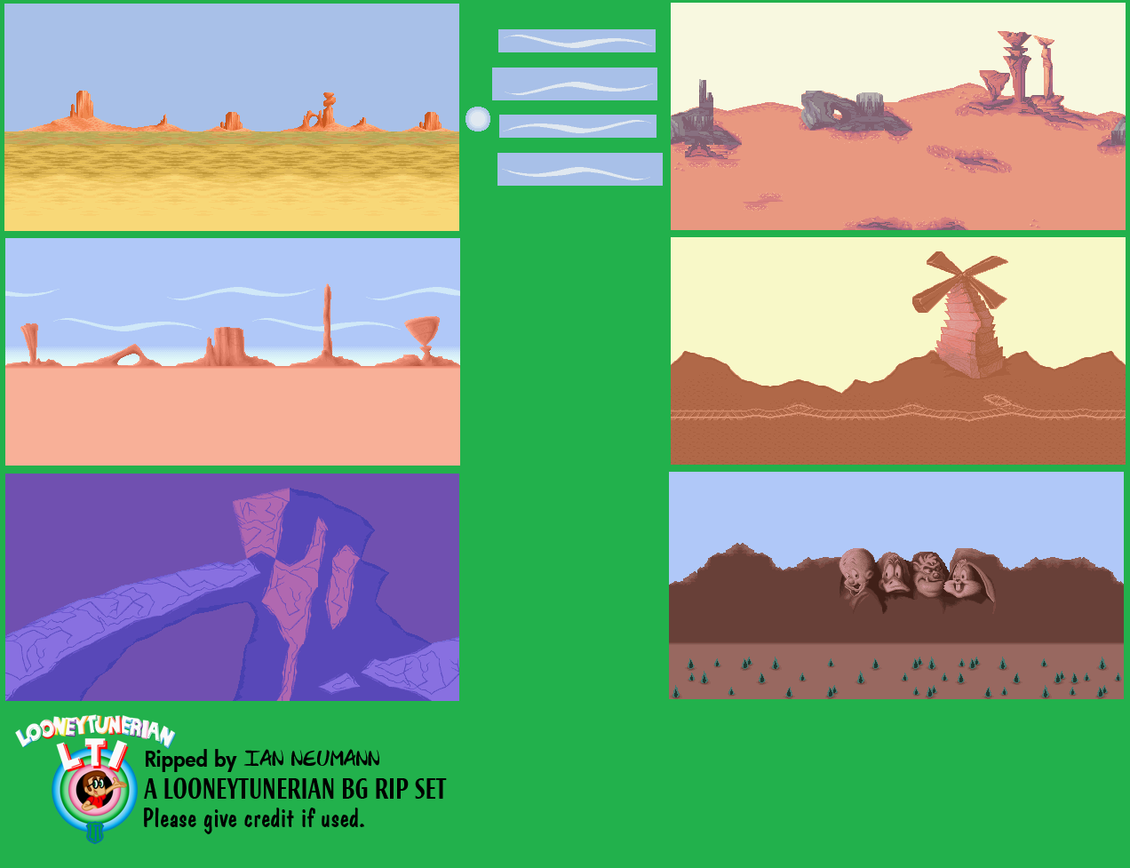 Road Runner 2: Wile E. Coyote's Revenge (Prototype) - Level Backgrounds 1-6