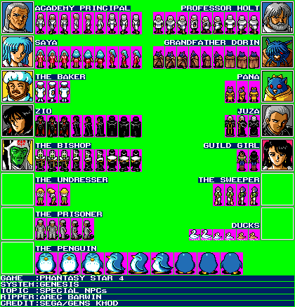 Phantasy Star 4: End of the Millennium - Special NPCs