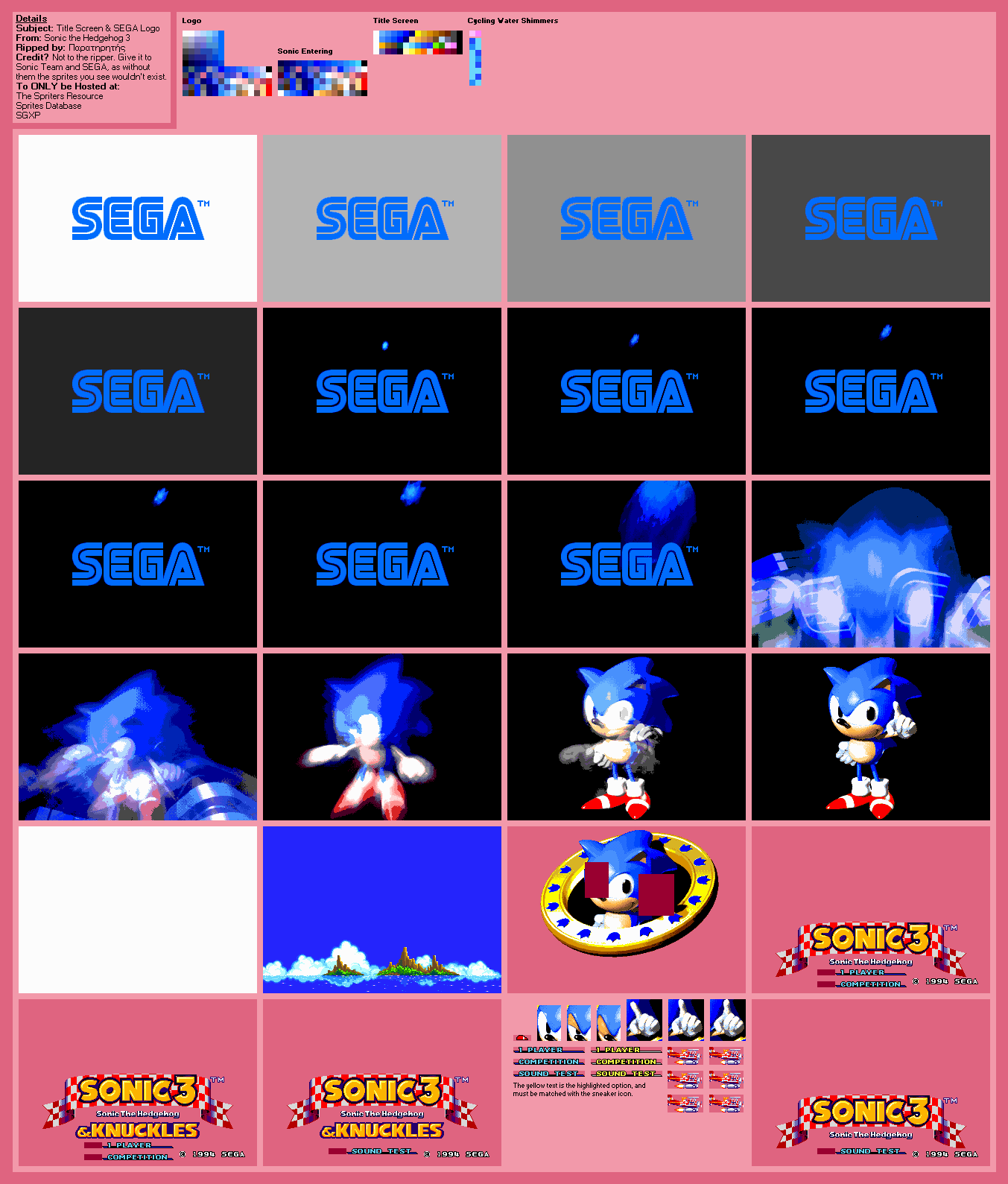 Title Screen & SEGA Logo