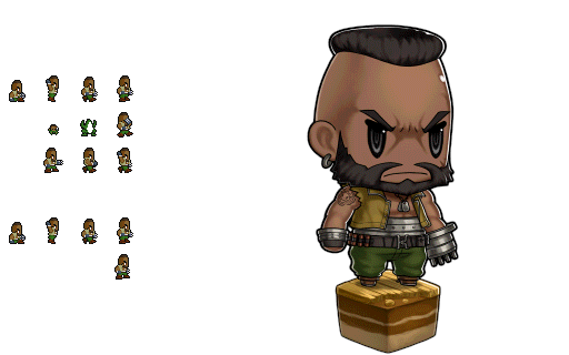 Pictlogica Final Fantasy - Barret Wallace