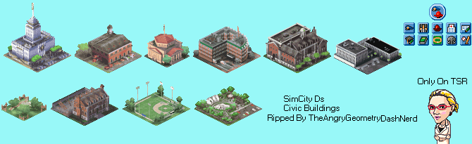 SimCity DS - Civic Buildings