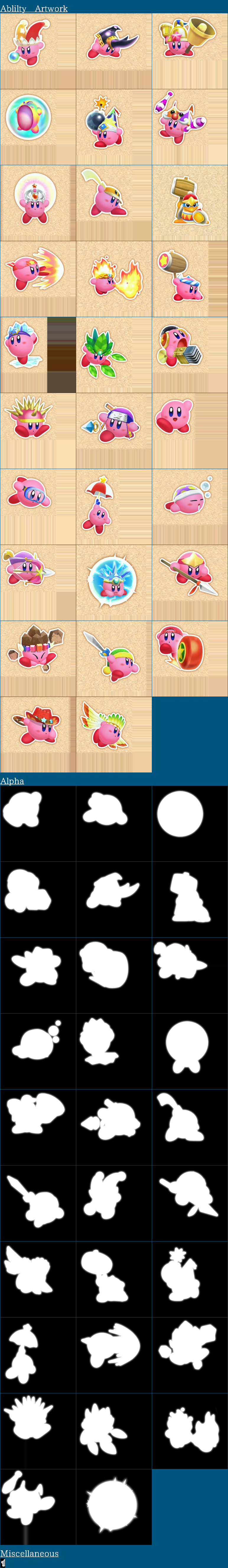Kirby: Triple Deluxe - Pause Menu Artwork