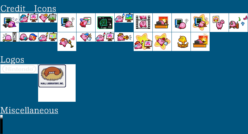Kirby: Triple Deluxe - Credit Elements