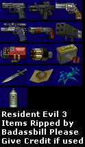 Resident Evil 3 - Items
