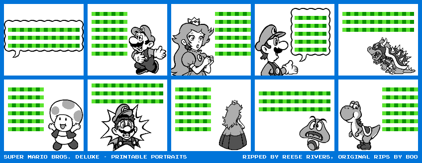 Super Mario Bros. Deluxe - Portraits