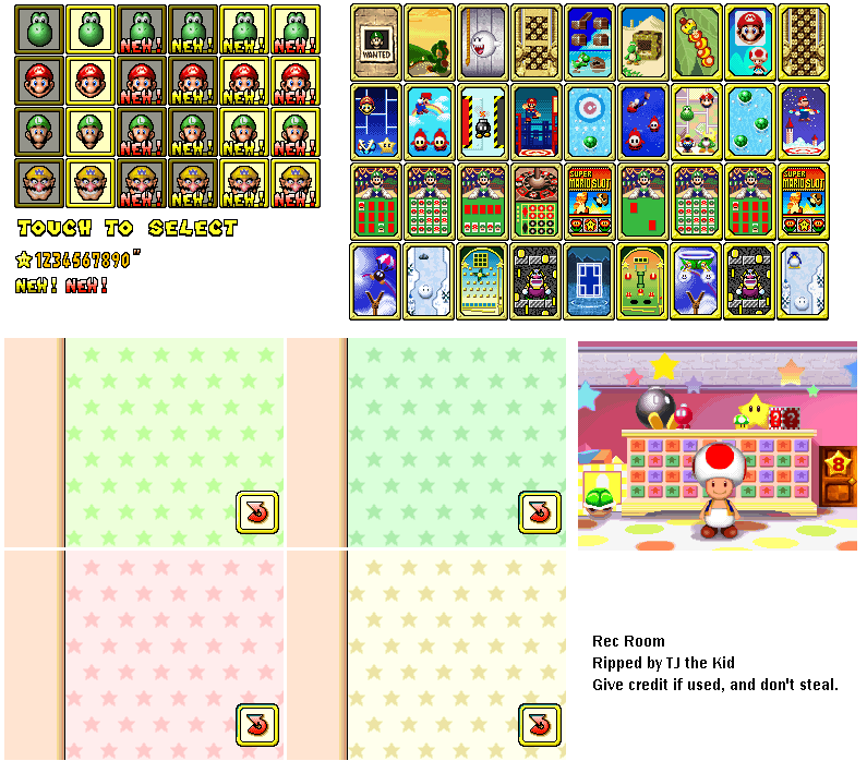 The Spriters Resource Full Sheet View Super Mario 64 Ds Rec Room