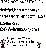 Super Mario 64 DS - Dialogue Font