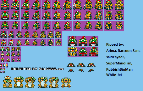 super mario kart bowser sprites