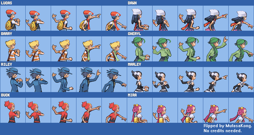 DS / DSi - Pokémon Diamond / Pearl - Trainers (Back) - The Spriters
