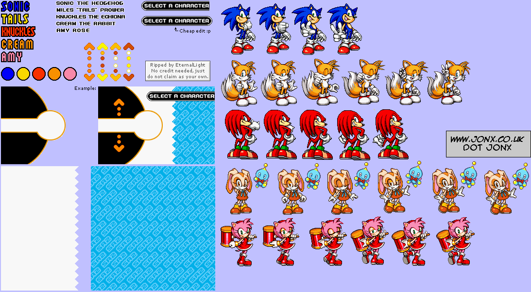 The Spriters Resource Full Sheet View Sonic Advance 2 Character