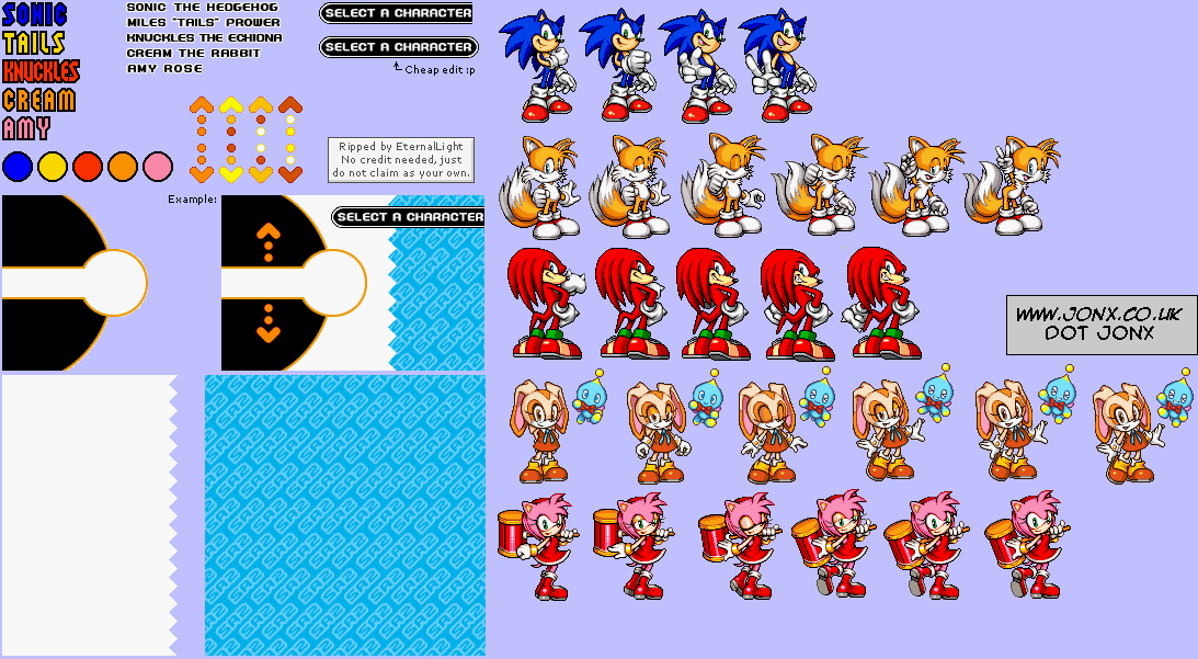 Sonic Advance 2 - Character Select