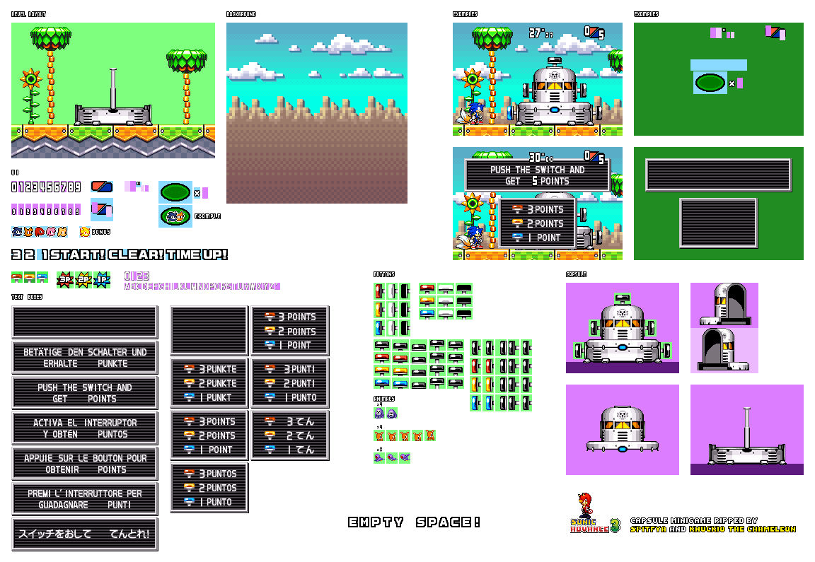 Sonic Advance 3 - Minigame - Capsule Buttons
