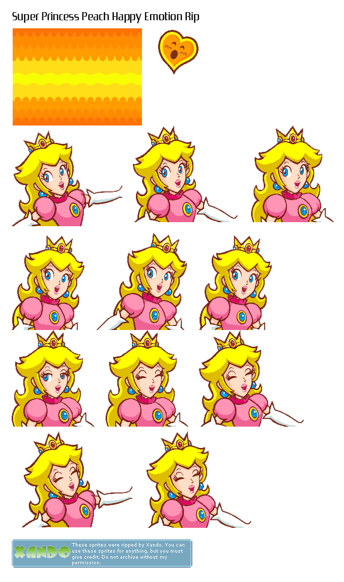 DS / DSi - Super Princess Peach - Joy Peach - The Spriters 