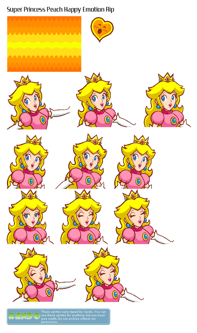 princess peach super mario world sprites