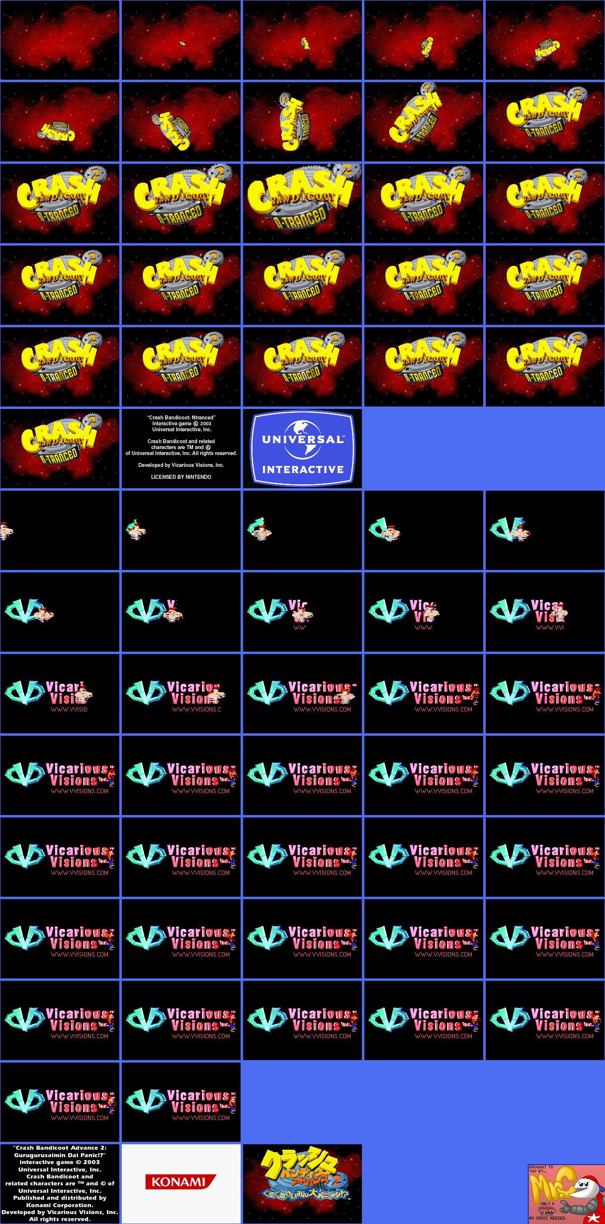 Crash Bandicoot 2: N-Tranced - Title Screen and Logos