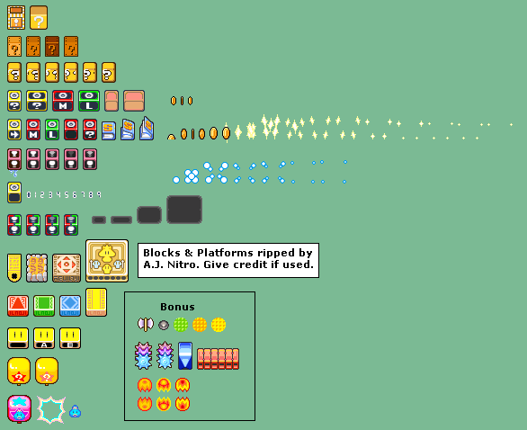 super mario world sprites blocks