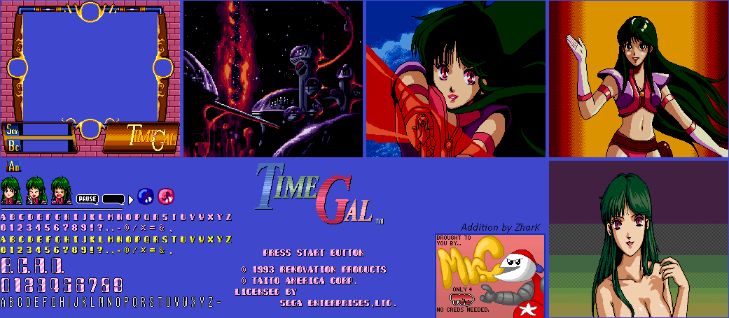Time Gal - HUD, Fonts, and Special Screens