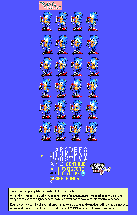 sonic 1 ending sprites sonic 1 ending sprites