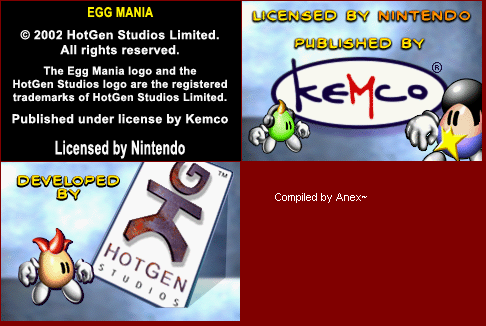 Egg Mania - Start Screens