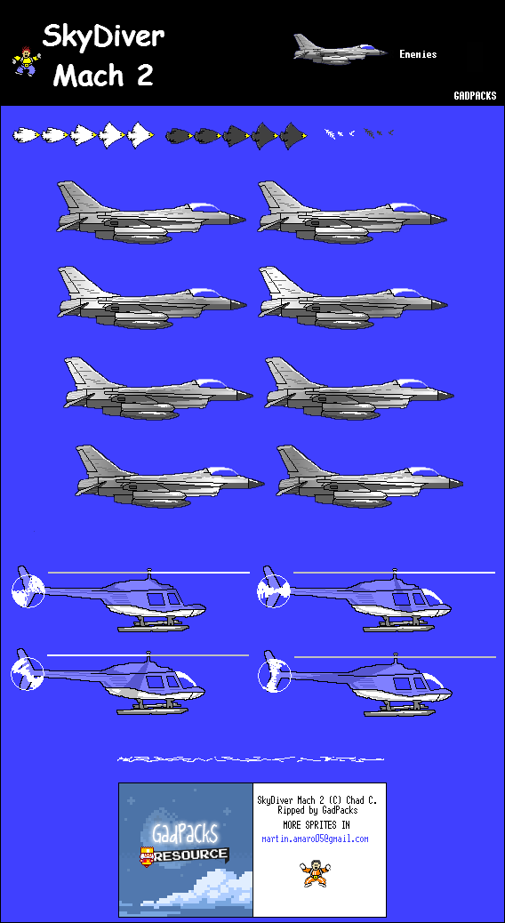 SkyDiver Mach 2 - Enemies