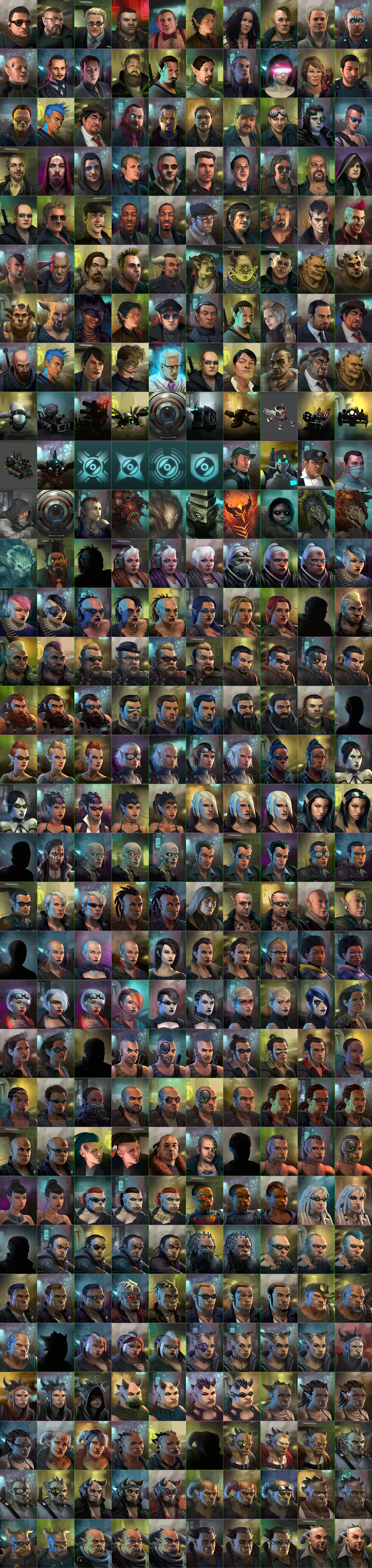 Shadowrun Returns - Character Portraits
