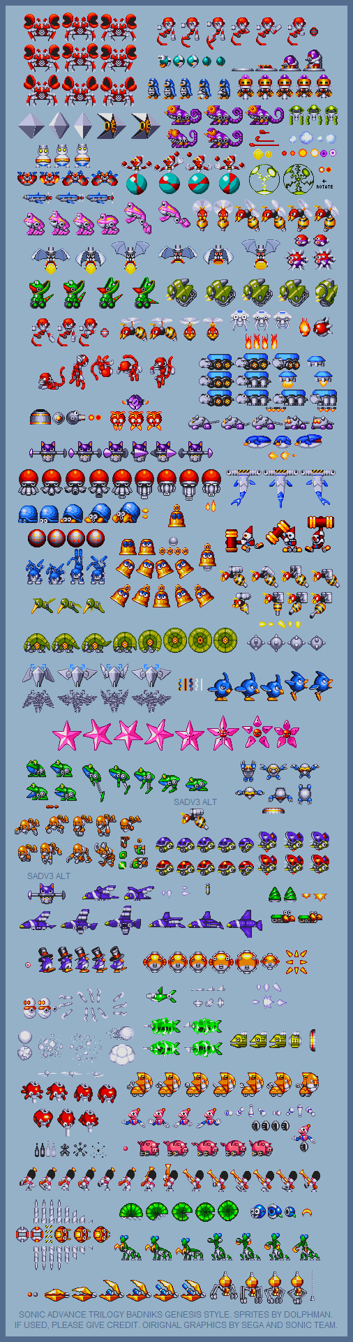ArtStation - A Bunch Of Sonic Advance-Styled Sprites