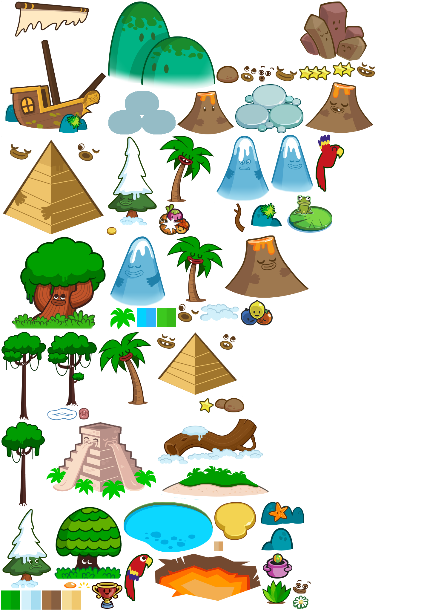 Papa Pear Saga - Map Objects