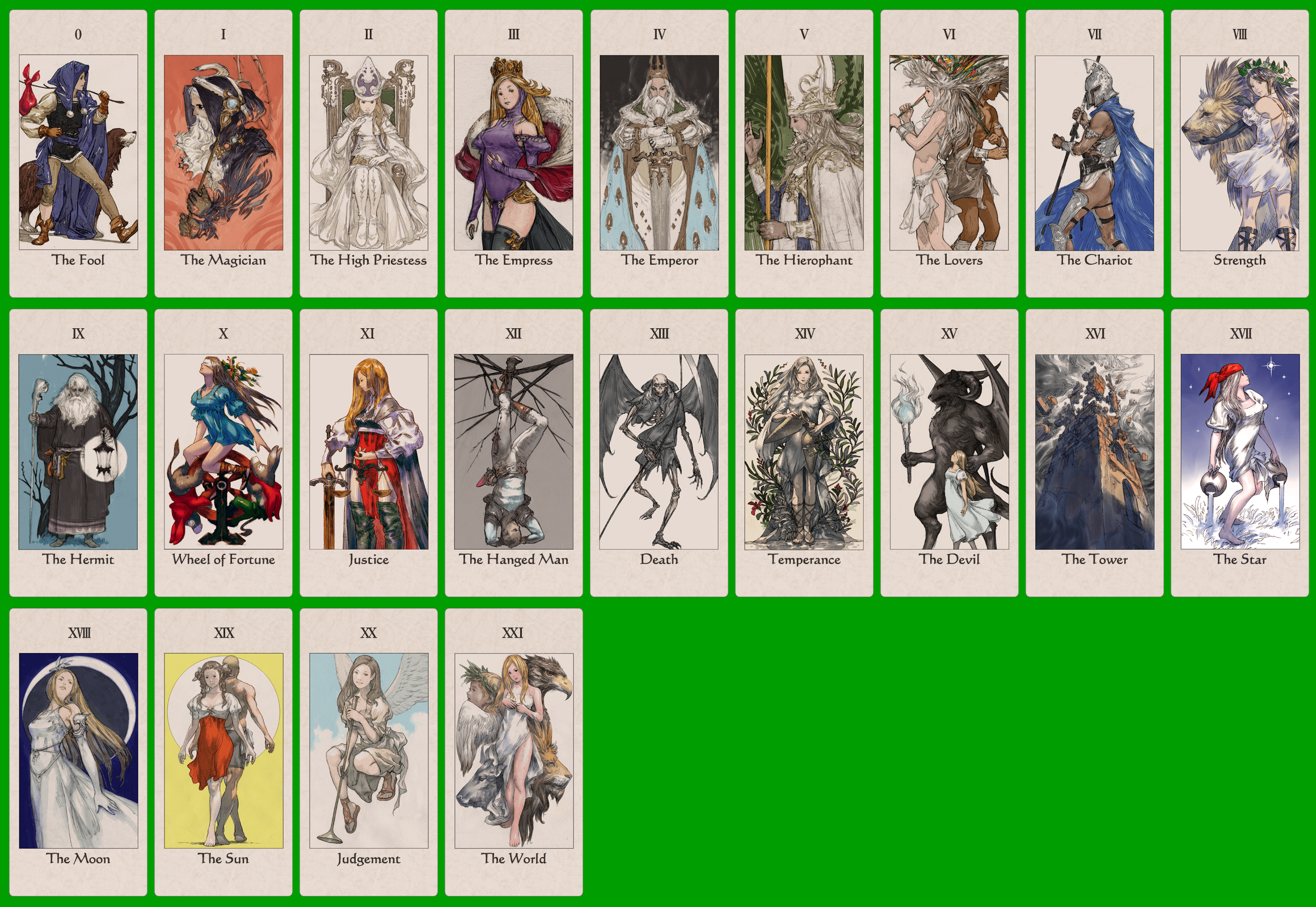 Tactics Ogre: Let Us Cling Together - Tarot Cards