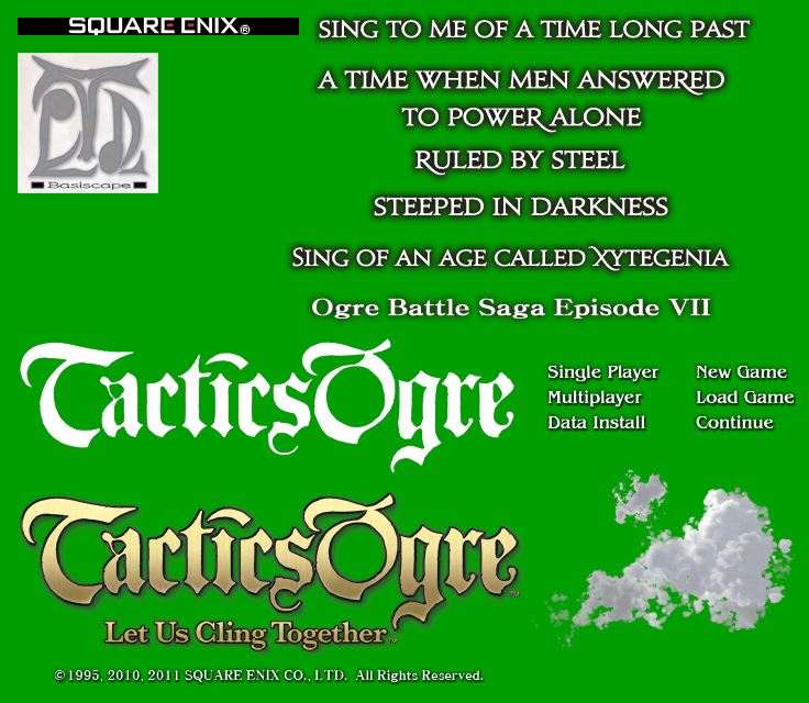 Tactics Ogre: Let Us Cling Together - Title Screen