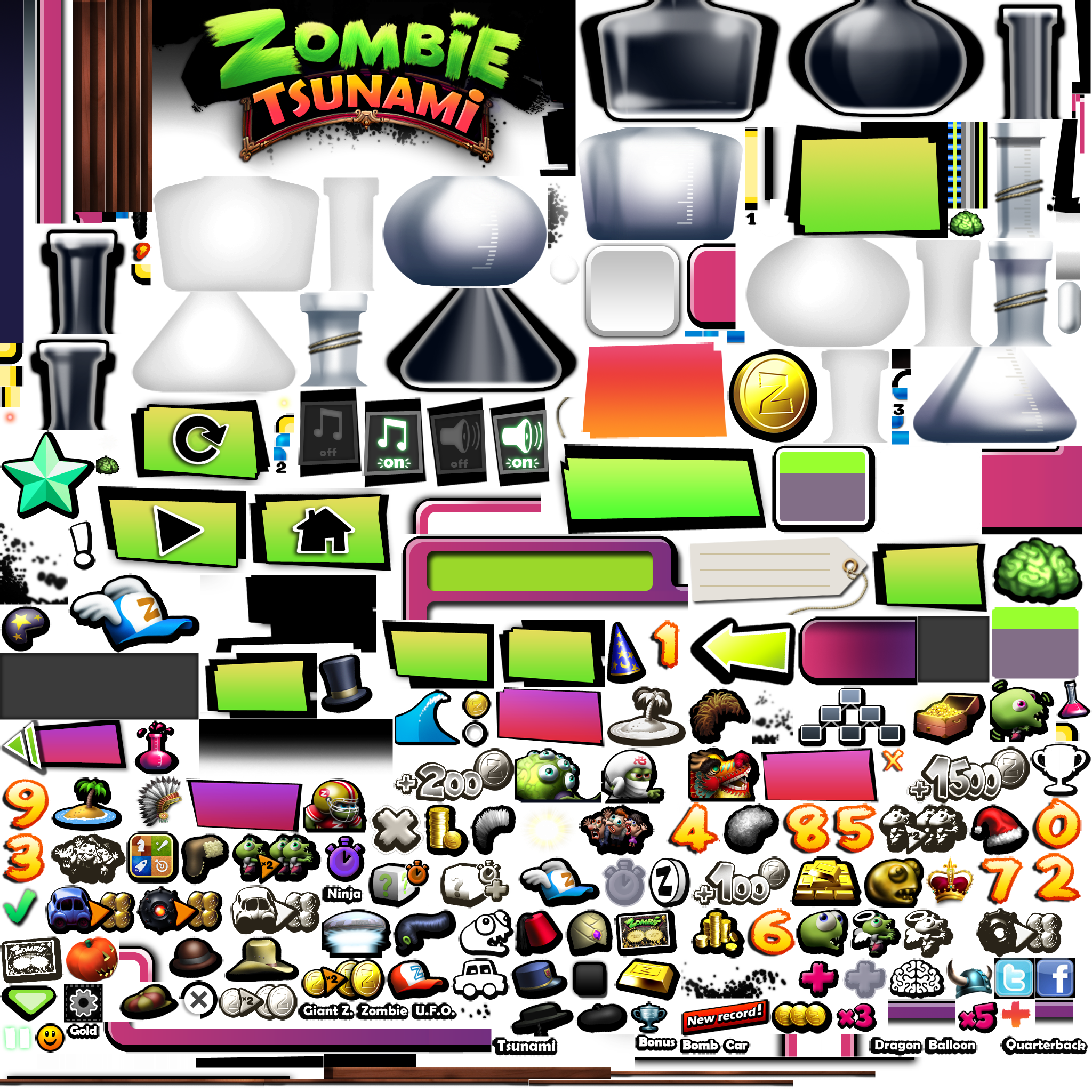 Zombie Tsunami - Menu