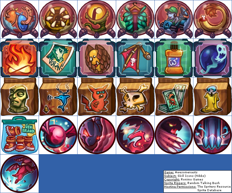 Awesomenauts - Skill Icons (Nibbs)