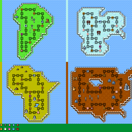 Wily & Light's Rockboard: That's Paradise! (JPN) - Board Minimaps