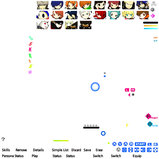 Persona Q: Shadow of the Laybrinth - HUD and Character Icons