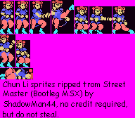 Street Master (MSX, Bootleg) - Chun Li