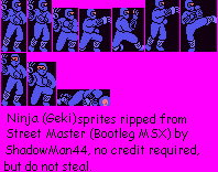Street Master (MSX, Bootleg) - Ninja