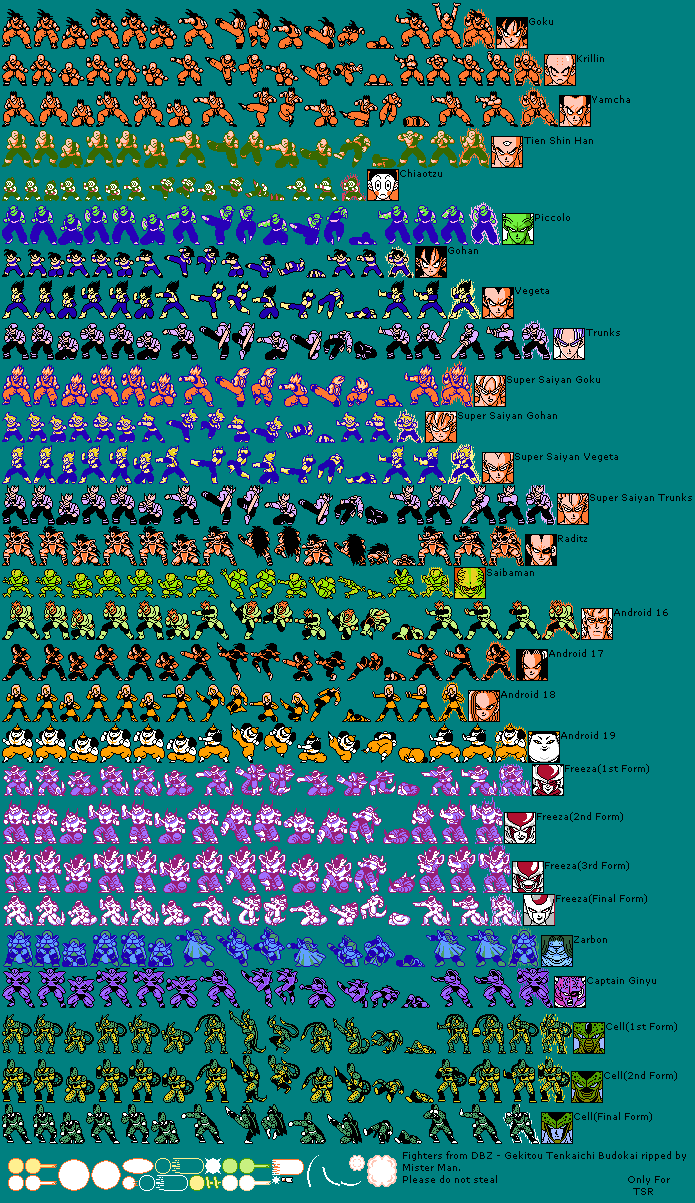 Dragon Ball Z: Gekitō Tenkaichi Budōkai (JPN) - Playable Characters