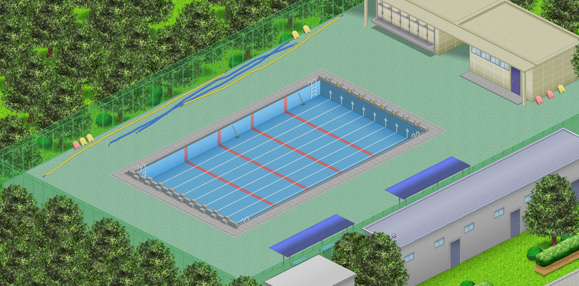 Baka to Test to Shoukanjuu Portable - Fumizuki Academy Pool