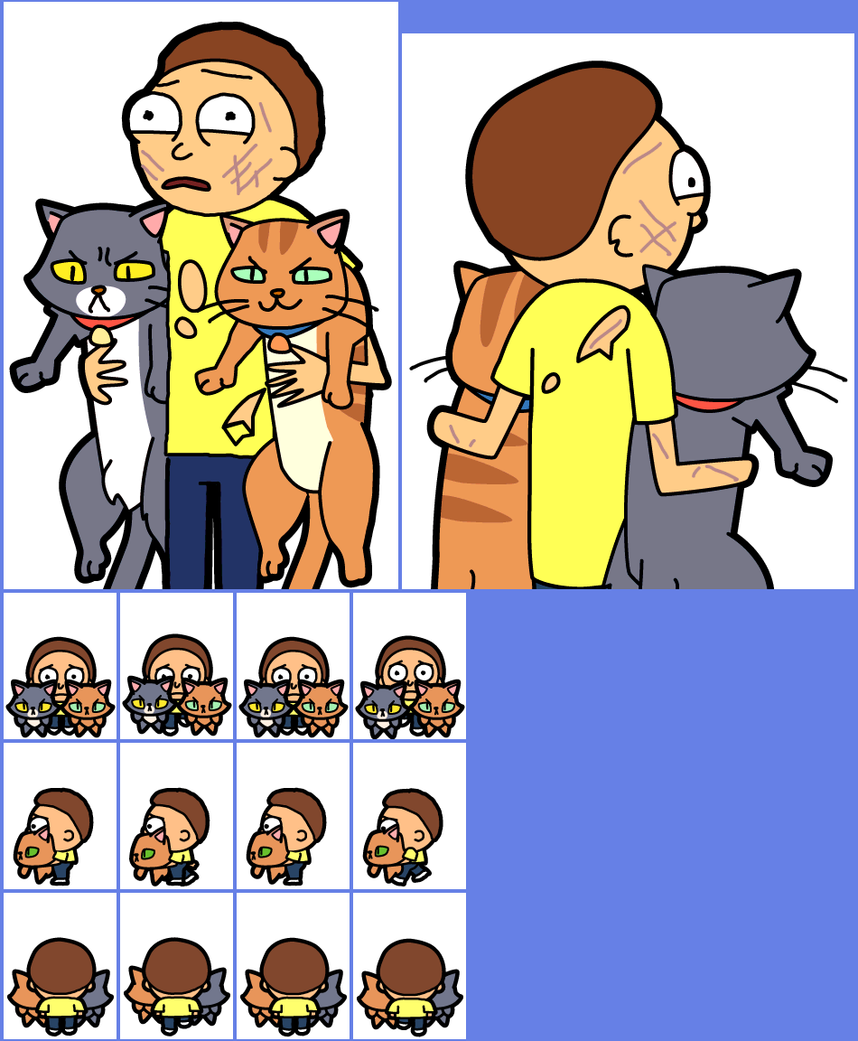 Pocket Mortys - #052 Two Cat Morty