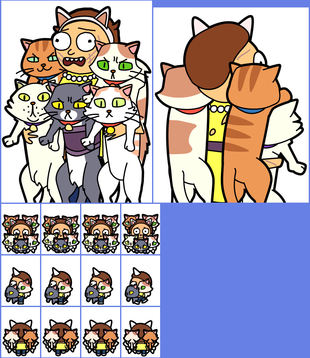 Pocket Mortys - #053 Crazy Cat Morty