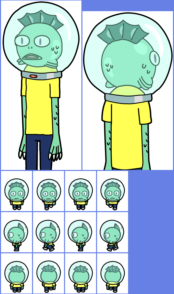 Pocket Mortys - #072 Aqua Morty
