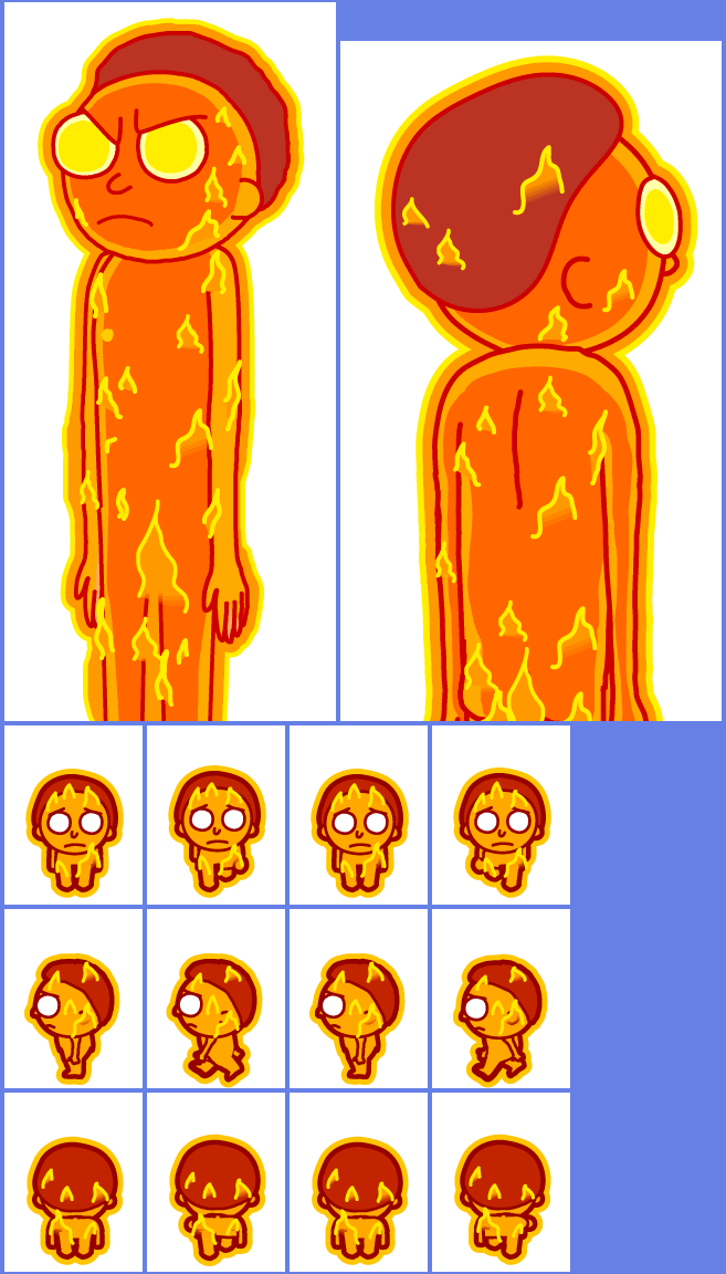 Pocket Mortys - #092 Flaming Morty