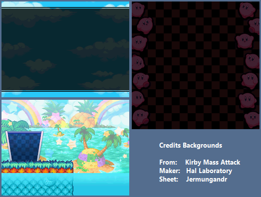 Kirby Mass Attack - Credits Backgrounds