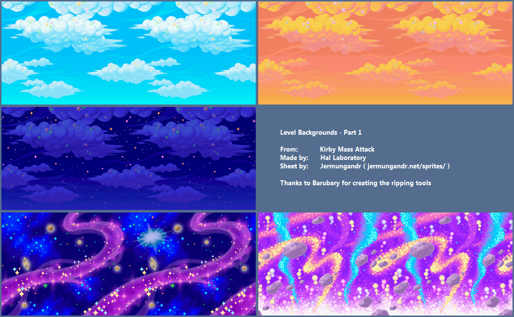 Kirby Mass Attack - Level Backgrounds 1