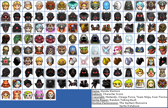 Hyrule Warriors - Character Icons