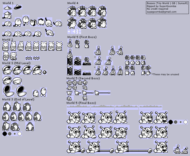 Game Boy / GBC - Trip World - Bosses - The Spriters Resource