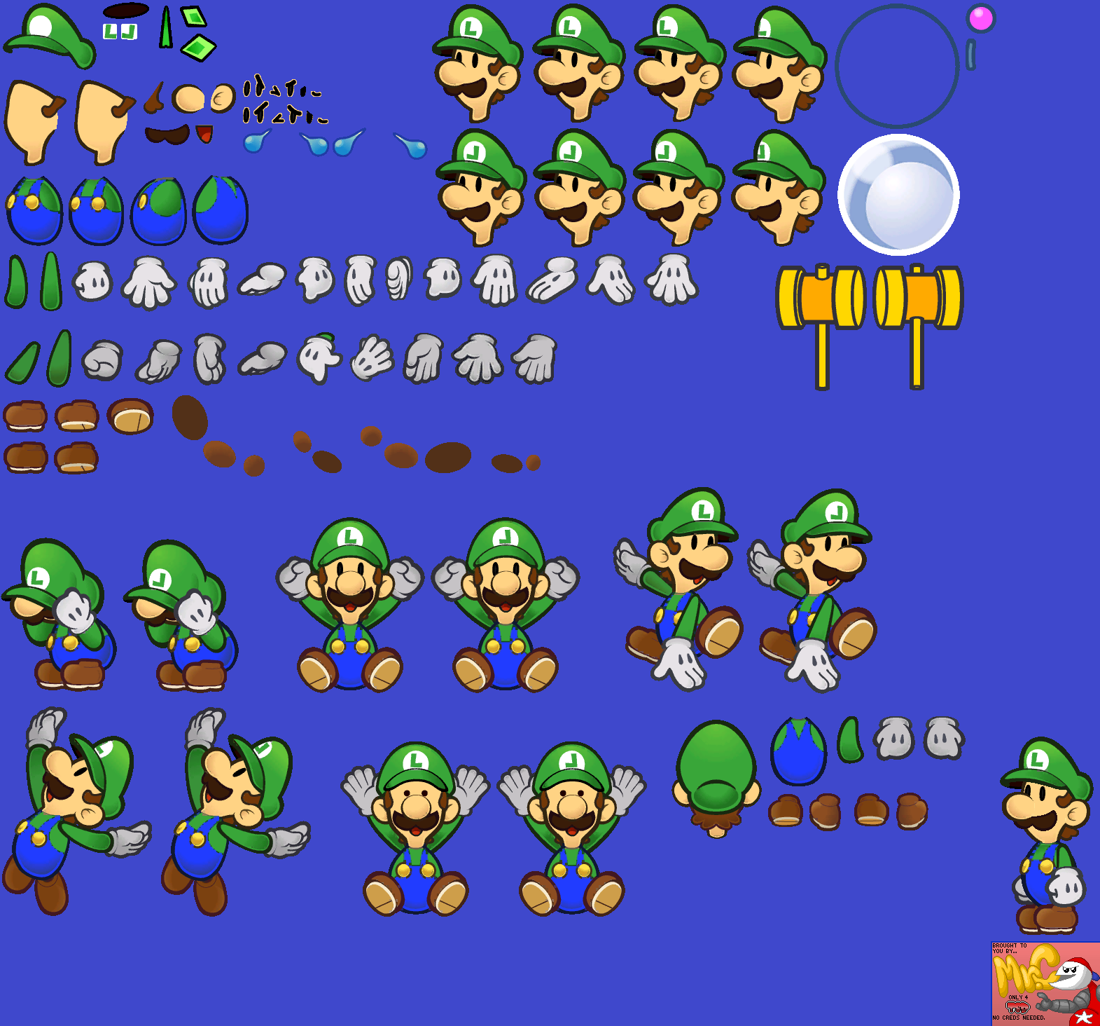 Super Paper Mario Sprite Sheet