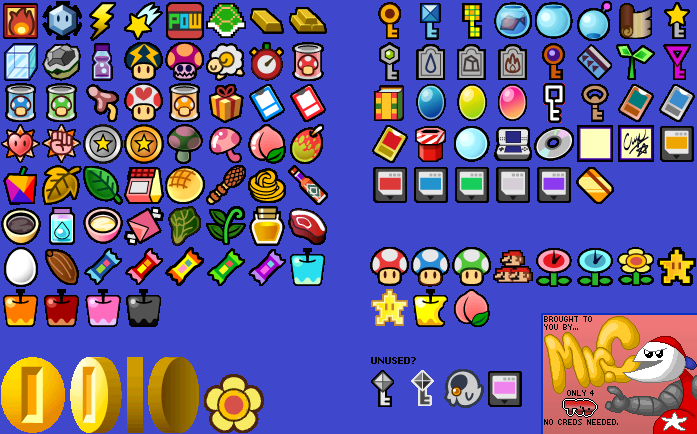Super Paper Mario - Items