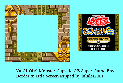 Yu-Gi-Oh! Monster Capsule GB - Super Game Boy Border & Title Screen